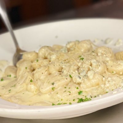 House-made gnocchi in rich blue cheese sauce