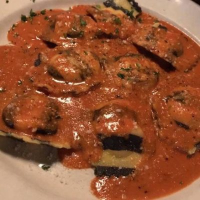 Lobster ravioli in a delicate cream sauce
