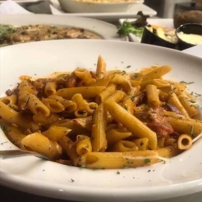Penne vodka with creamy tomato sauce